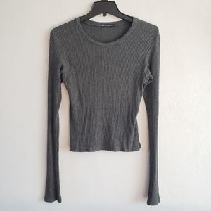 Brandy Melville Ribbed Long Sleeve Sweater One Size